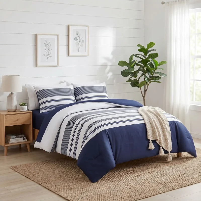 Parure de Lit 260x240 Microfibre Réversible OEKO-TEX – 2 Personnes