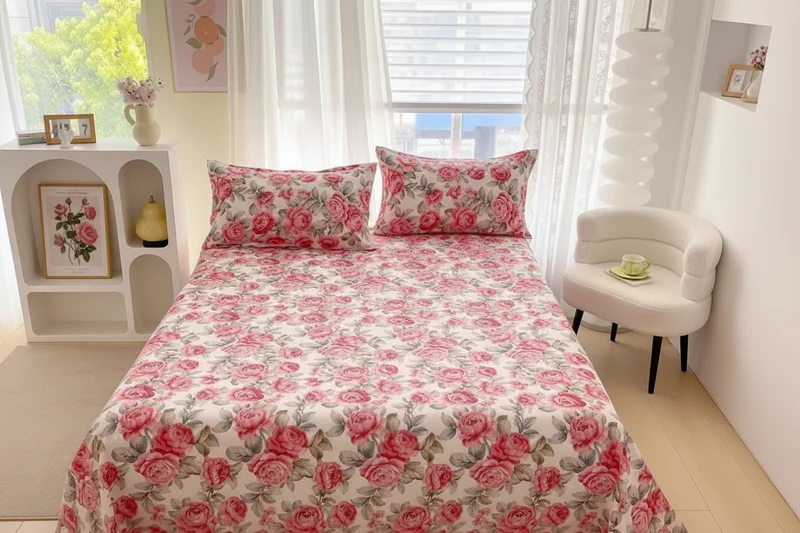 Drap Plat | Fleuri Romantique