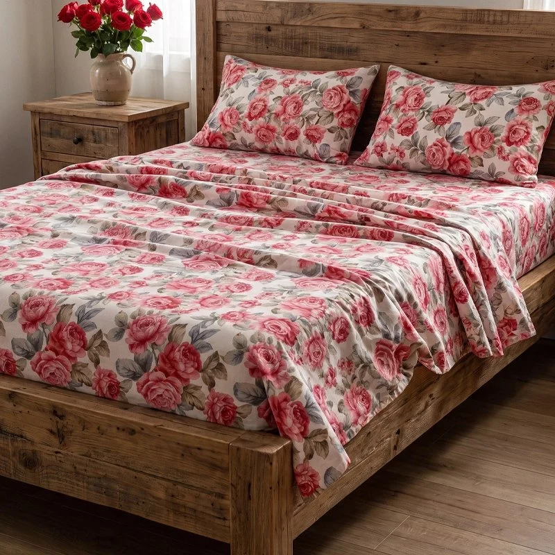 Drap Plat | Fleuri Romantique