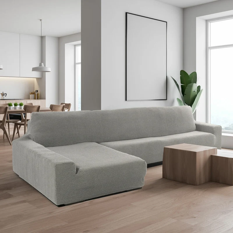 Housse pour chaise longue accoudoir long gauche Sofaskins NIAGARA Gris (Reconditionné B)