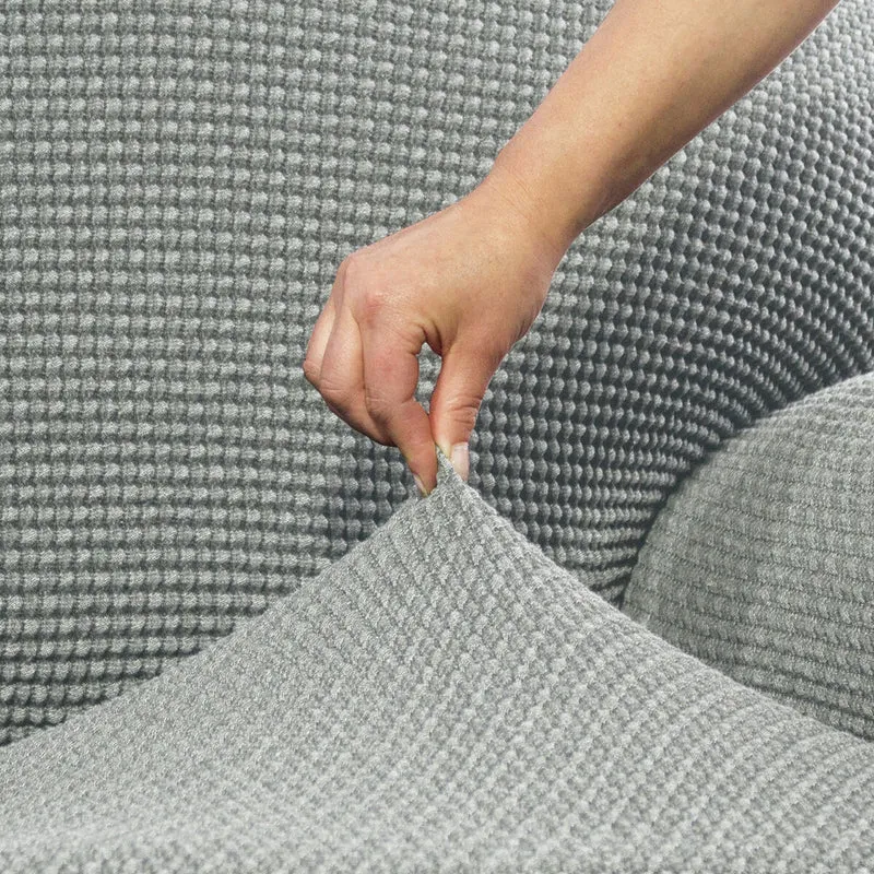 Housse pour chaise longue accoudoir long gauche Sofaskins NIAGARA Gris (Reconditionné B)