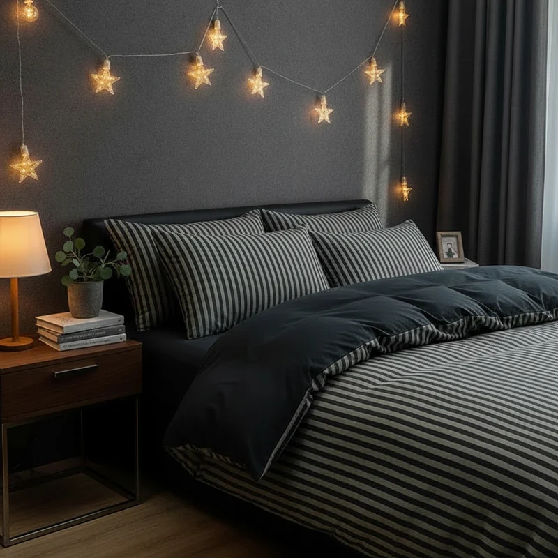 Housse de Couette Coton Lavé 600TC Nordique 3 Pièces – 4 Tailles