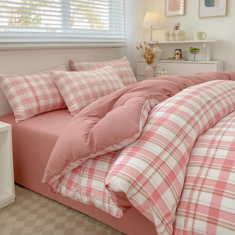 Housse de Couette Coton Lavé 600TC Nordique 3 Pièces – 4 Tailles