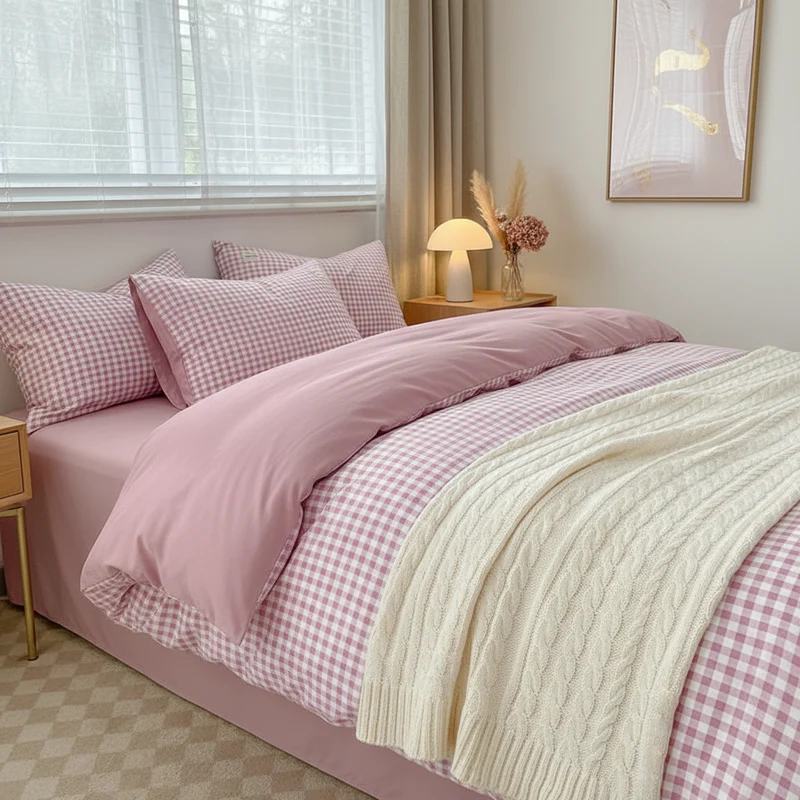 Housse de Couette Coton Lavé 600TC Nordique 3 Pièces – 4 Tailles