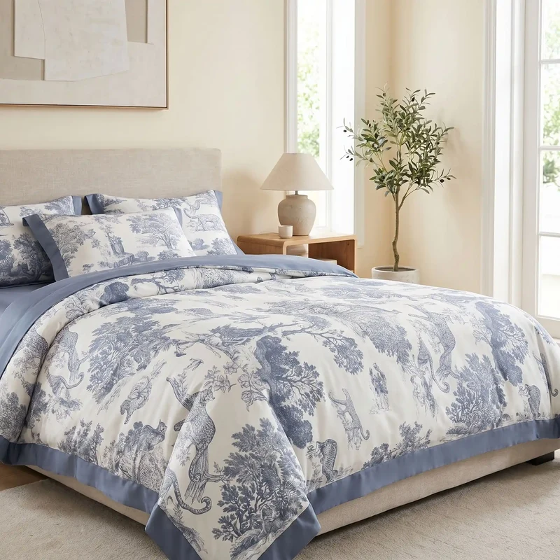 Parure de lit complète 4 pièces 100 % Lyocell d'eucalyptus – 600 fils