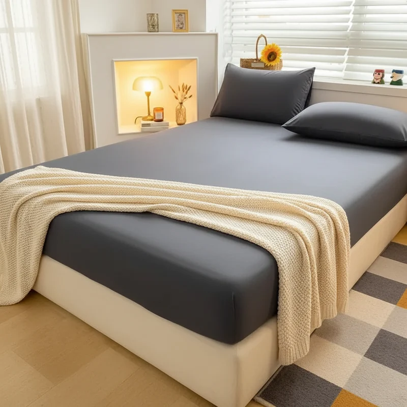 Drap Housse 100% Coton Twill 400 Fils Grade A+ – Anti-Acarien