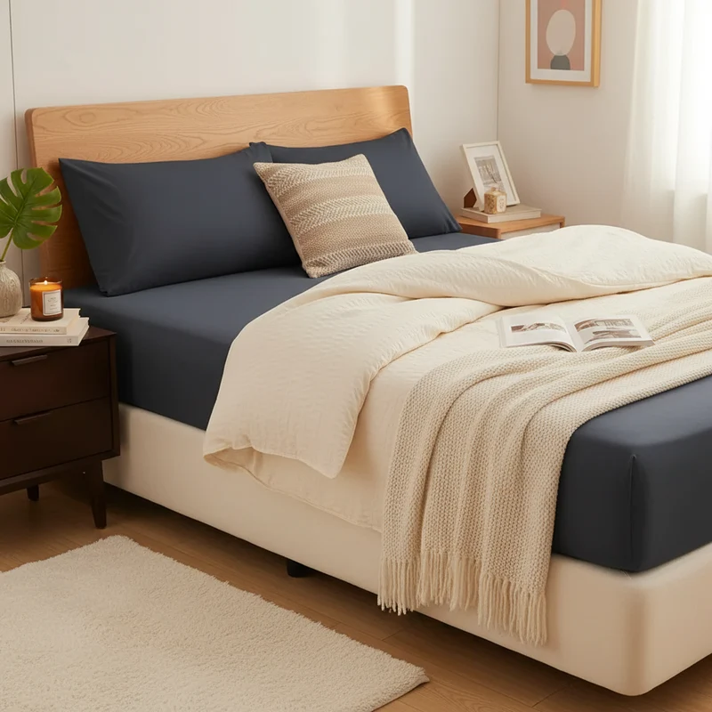 Drap Housse 100% Coton Twill 400 Fils Grade A+ – Anti-Acarien