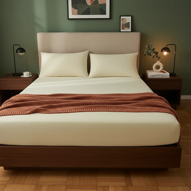 Drap Housse 100% Coton Twill 400 Fils Grade A+ – Anti-Acarien