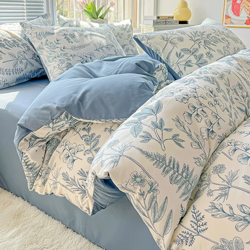 Housse de Couette Coton Lavé Pastoral – 150x200 au 220x240
