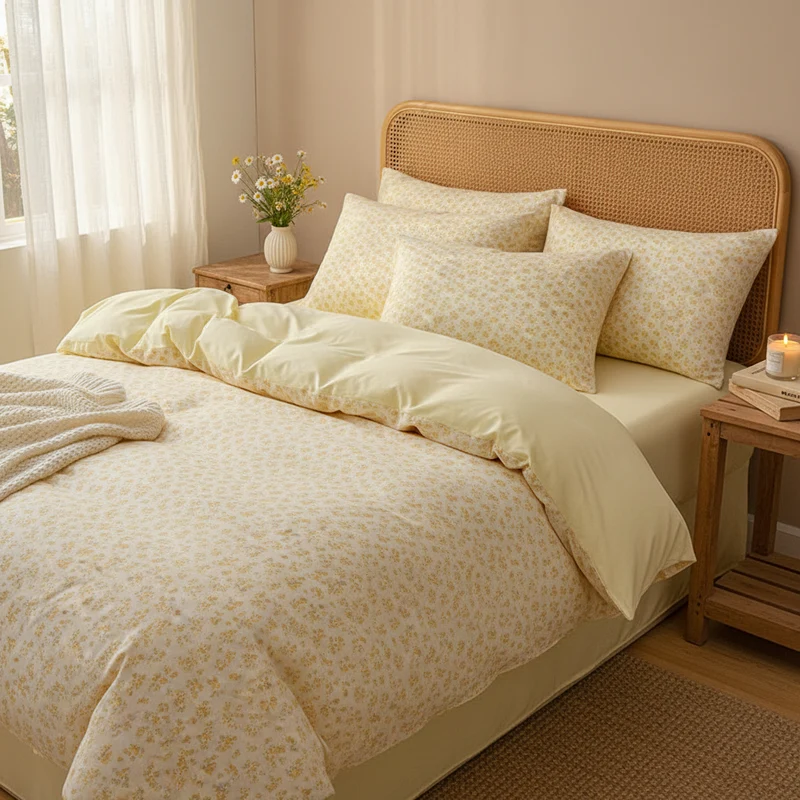 Housse de Couette Coton Lavé Pastoral – 150x200 au 220x240