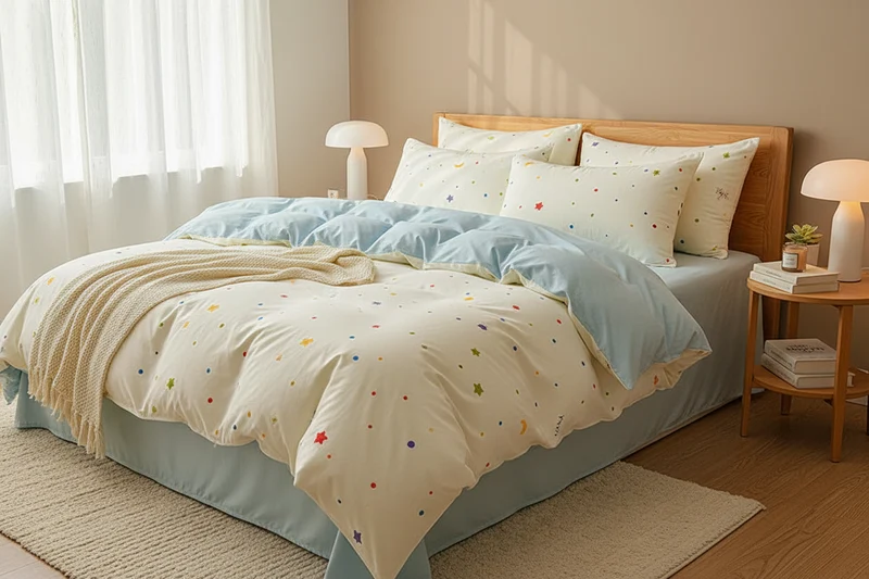 Housse de Couette Coton Lavé Pastoral – 150x200 au 220x240