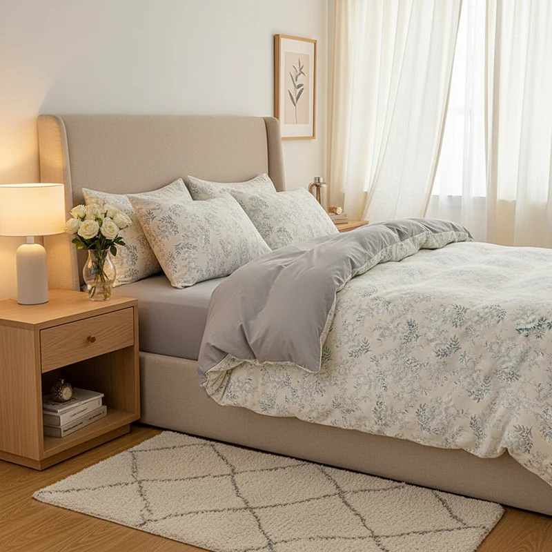 Housse de Couette Coton Lavé Pastoral – 150x200 au 220x240
