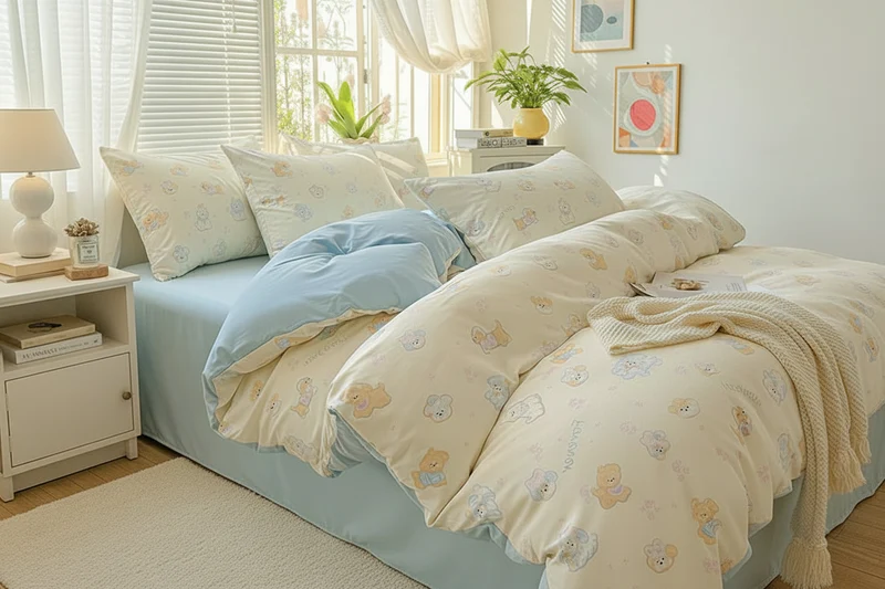 Housse de Couette Coton Lavé Pastoral – 150x200 au 220x240