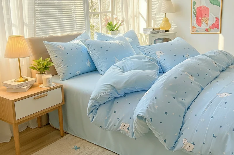 Housse de Couette Coton Lavé Pastoral – 150x200 au 220x240