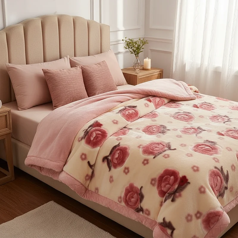Couverture Lestée Raschel Premium — Velours Biface Hiver 2 à 5 kg