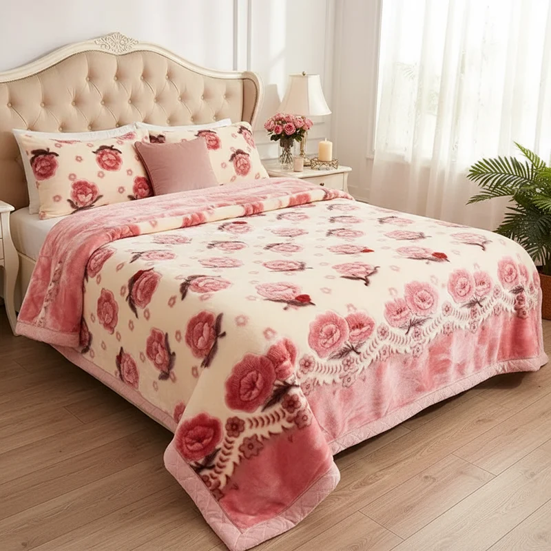 Couverture Lestée Raschel Premium — Velours Biface Hiver 2 à 5 kg