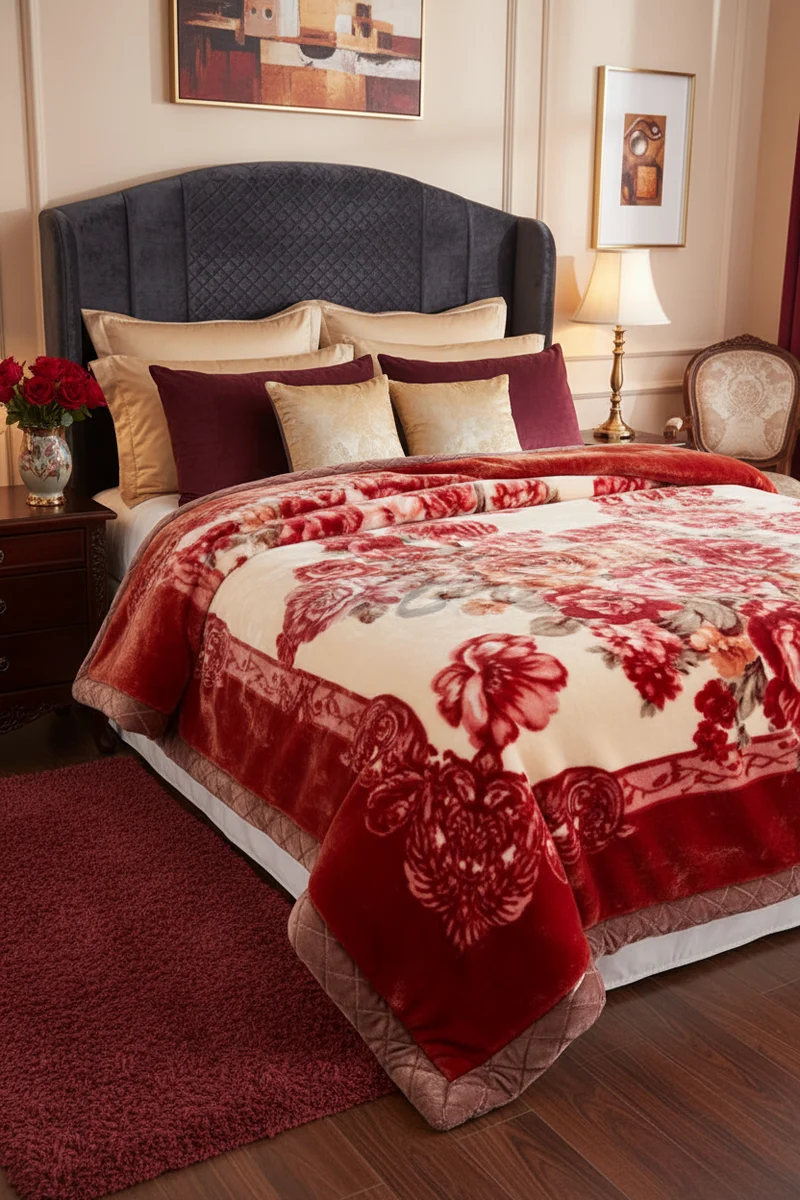 Couverture Lestée Raschel Premium — Velours Biface Hiver 2 à 5 kg