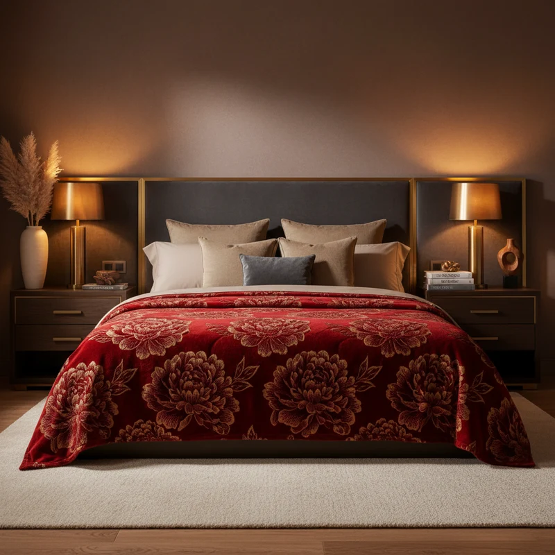Couverture Lestée Raschel Premium — Velours Biface Hiver 2 à 5 kg