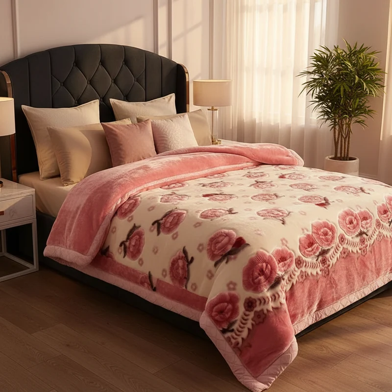 Couverture Lestée Raschel Premium — Velours Biface Hiver 2 à 5 kg