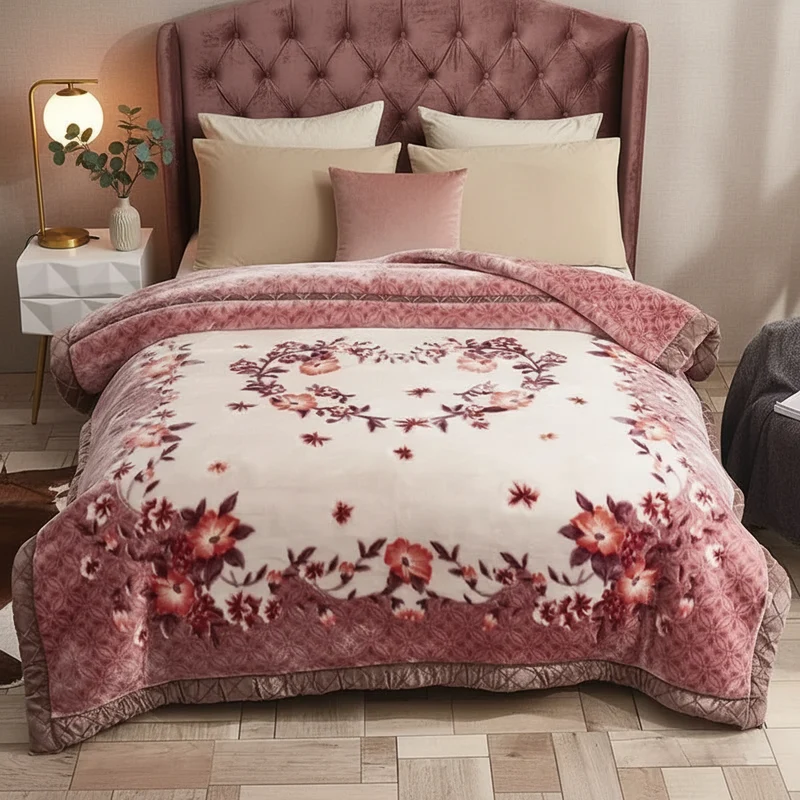 Couverture Lestée Raschel Premium — Velours Biface Hiver 2 à 5 kg