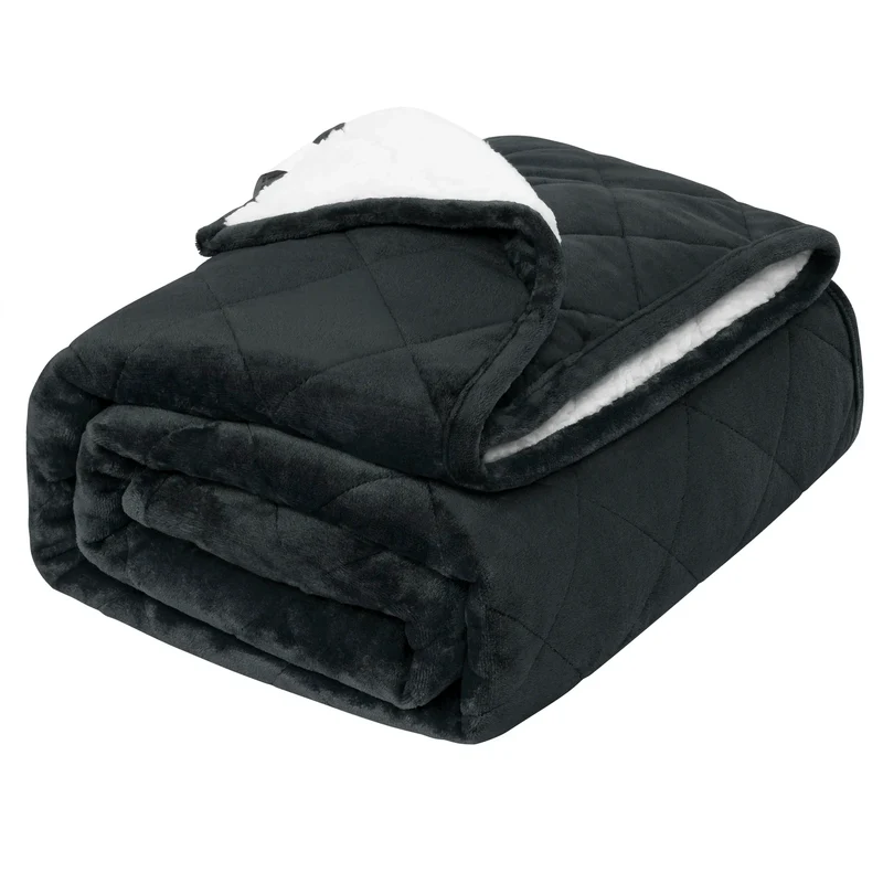 Couverture Lestée WOLTU — Flanelle & Sherpa Double Face 7/9/11 kg