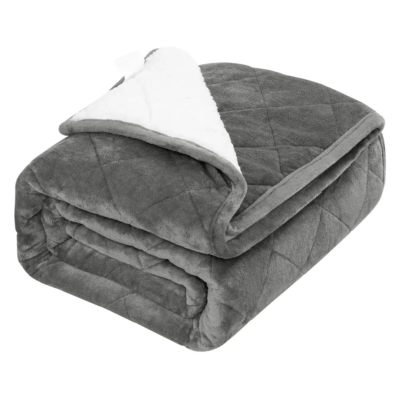 Couverture Lestée WOLTU — Flanelle & Sherpa Double Face 7/9/11 kg