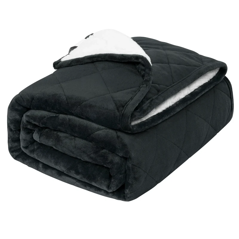 Couverture Lestée WOLTU — Flanelle & Sherpa Double Face 7/9/11 kg