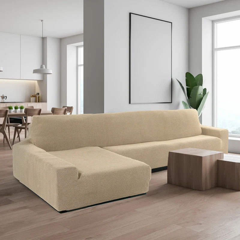 Housse pour chaise longue accoudoir long gauche Sofaskins Beige (Reconditionné C)