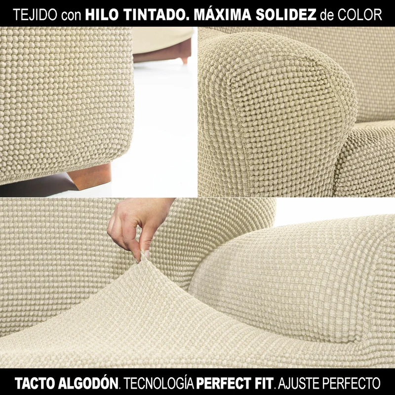 Housse pour chaise longue accoudoir long gauche Sofaskins Beige (Reconditionné C)