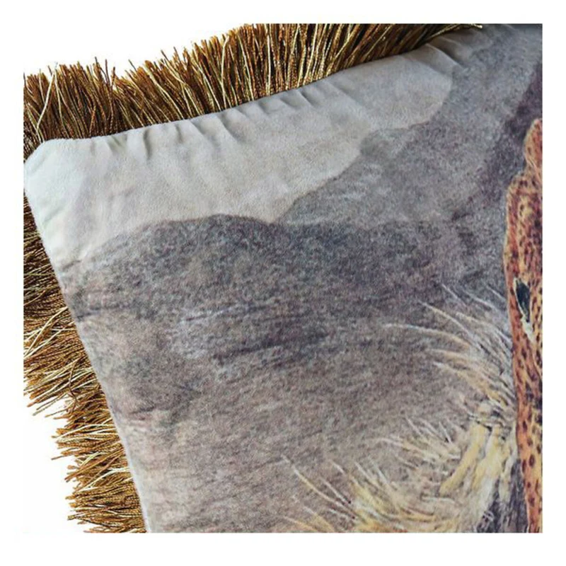 Coussin DKD Home Decor Aluminium Colonial Jungle (2 Unités) (2 Pièces)