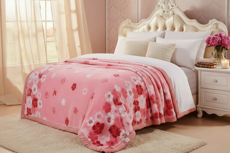 Couverture Lestée Raschel Imprimée – Hiver, Velours Doux