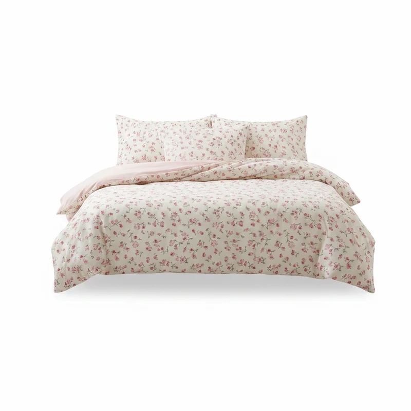 Housse de Couette Florale Polyester 3 Pièces – 150x200 au 200x230