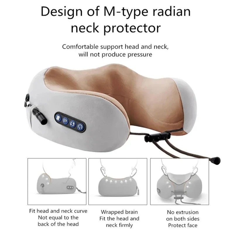Oreiller de Massage Cervical Chauffant USB-C
