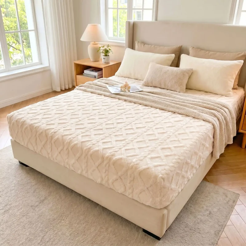 Drap Housse Polaire Corail 100% Polyester – 90x200 au 200x220