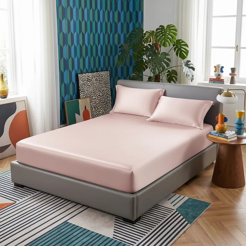 Drap Housse Satiné Ice Silk Effet Soie – 19 Couleurs
