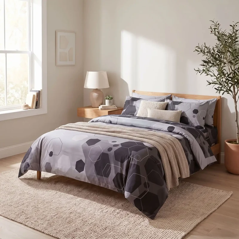 Drap Housse Hexagones Polyester