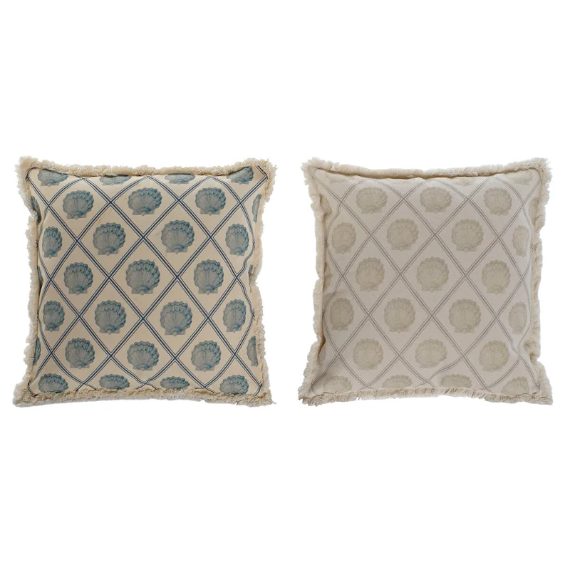 Coussin Home ESPRIT Bleu Beige 45 x 10 x 45 cm (2 Unités)