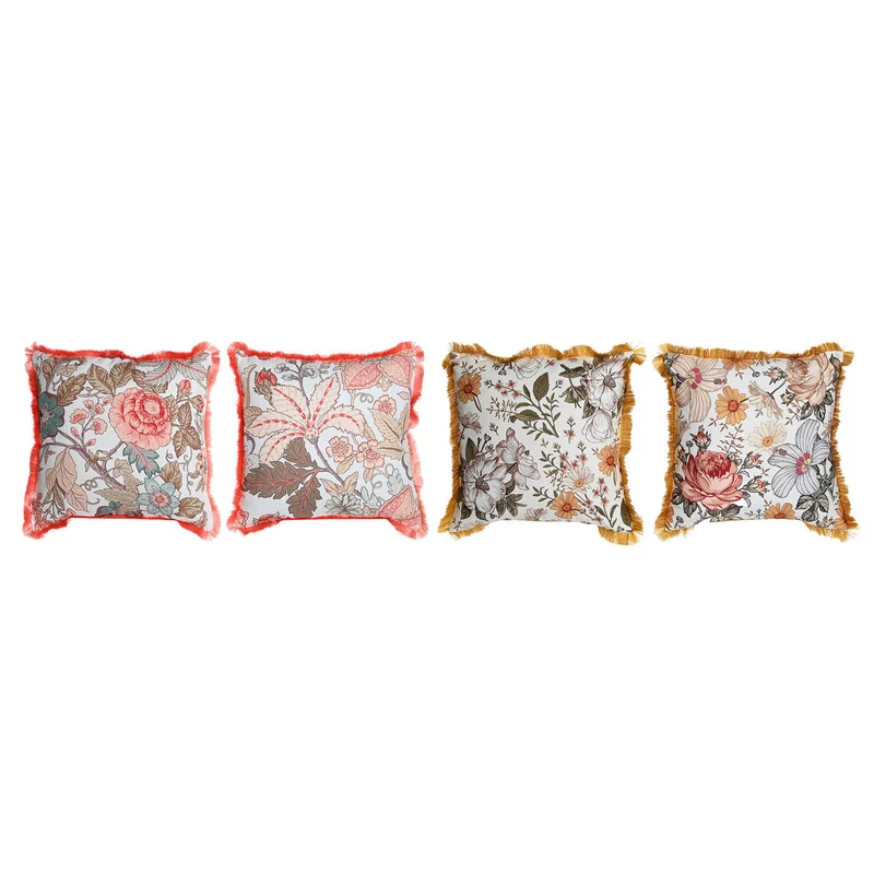 Coussin DKD Home Decor Frange 45 x 15 x 45 cm (4 Unités)
