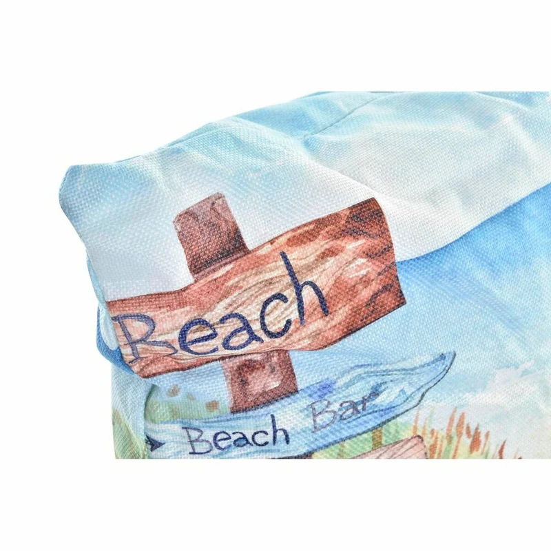 Coussin DKD Home Decor Plage Polyester Aluminium Multicouleur méditerranéen (45 x 10 x 45 cm) (2 Unités)