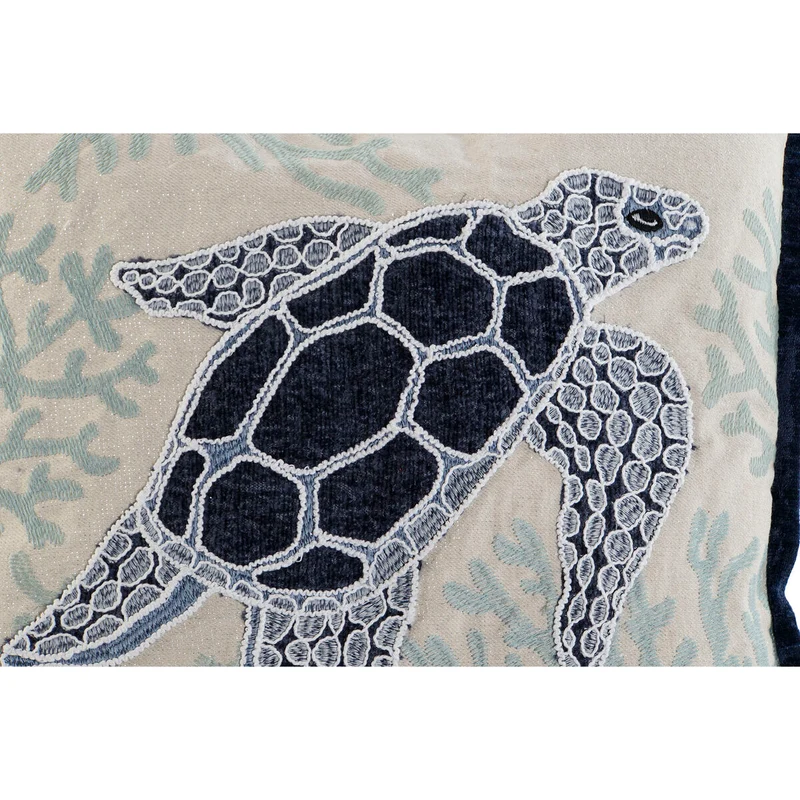 Coussin Home ESPRIT Tortue méditerranéen 45 x 15 x 45 cm