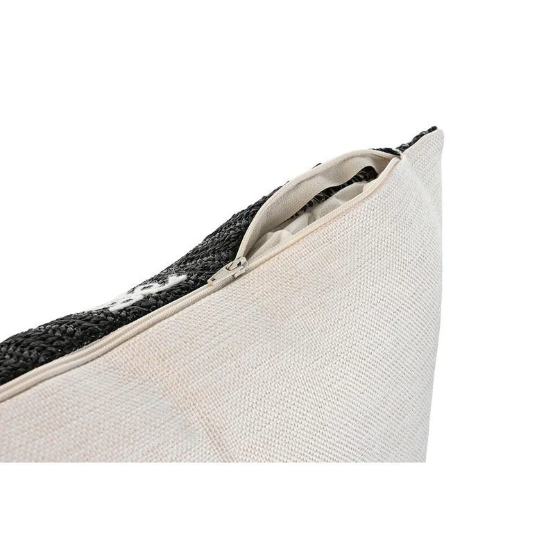Coussin Home ESPRIT Blanc Noir Palmier 42 x 15 x 42 cm
