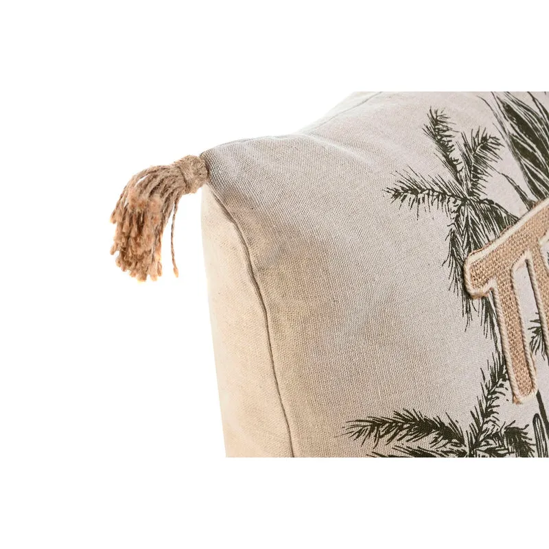 Coussin Home ESPRIT Beige Naturel Tropical Boho 45 x 5 x 45 cm