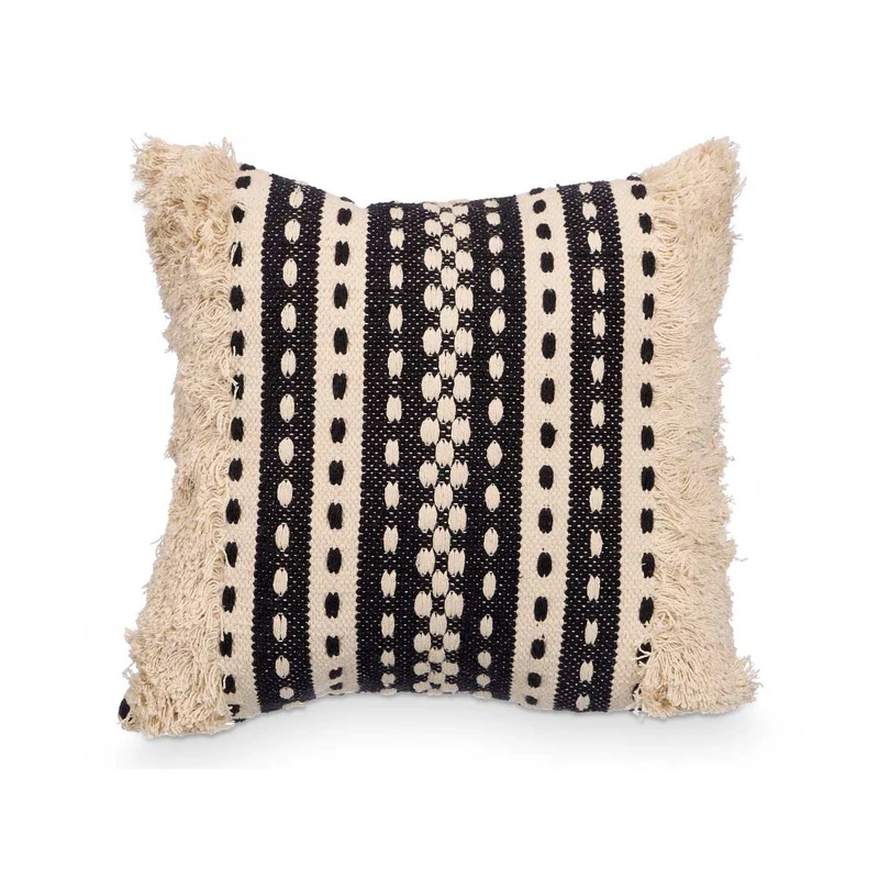 Coussin Gift Decor Noir Beige 45 x 15 x 45 cm (6 Unités)