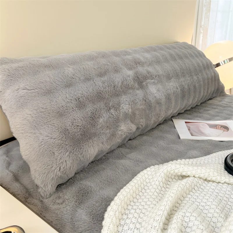 Taie d'Oreiller Longue Peluche – Oreiller de Corps, Plusieurs Tailles