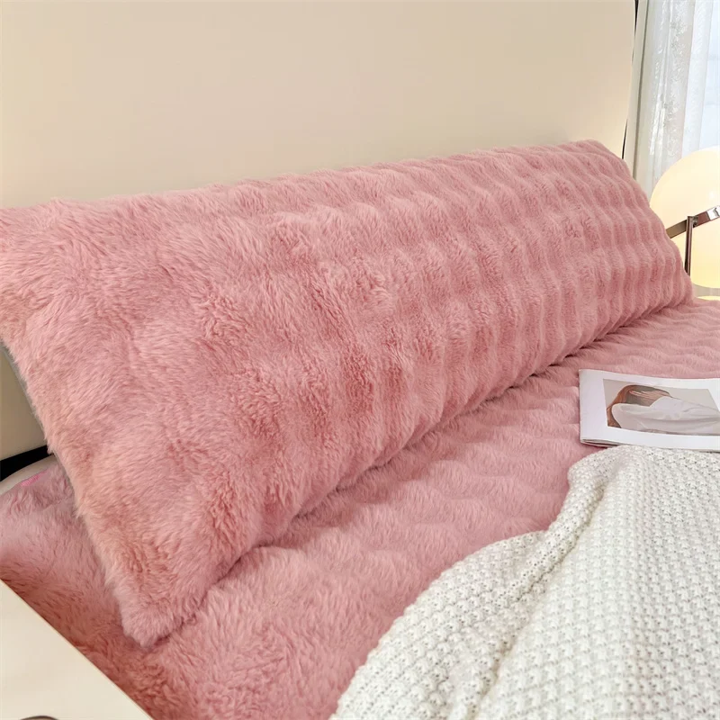 Taie d'Oreiller Longue Peluche – Oreiller de Corps, Plusieurs Tailles