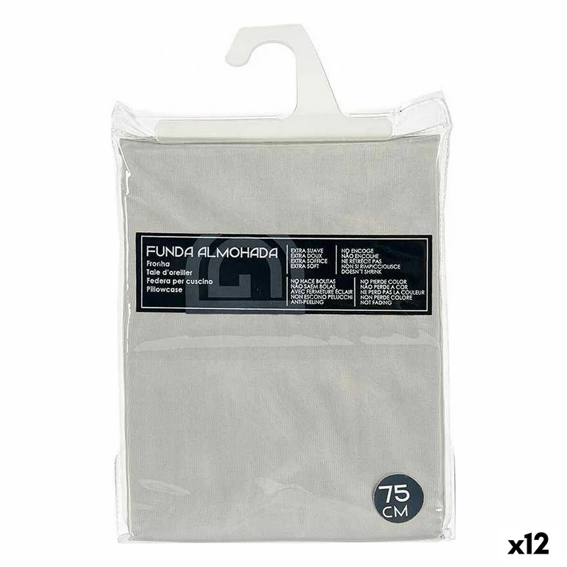 Taie d'oreiller Gift Decor Gris 45 x 0,2 x 70 cm (12 Unités)