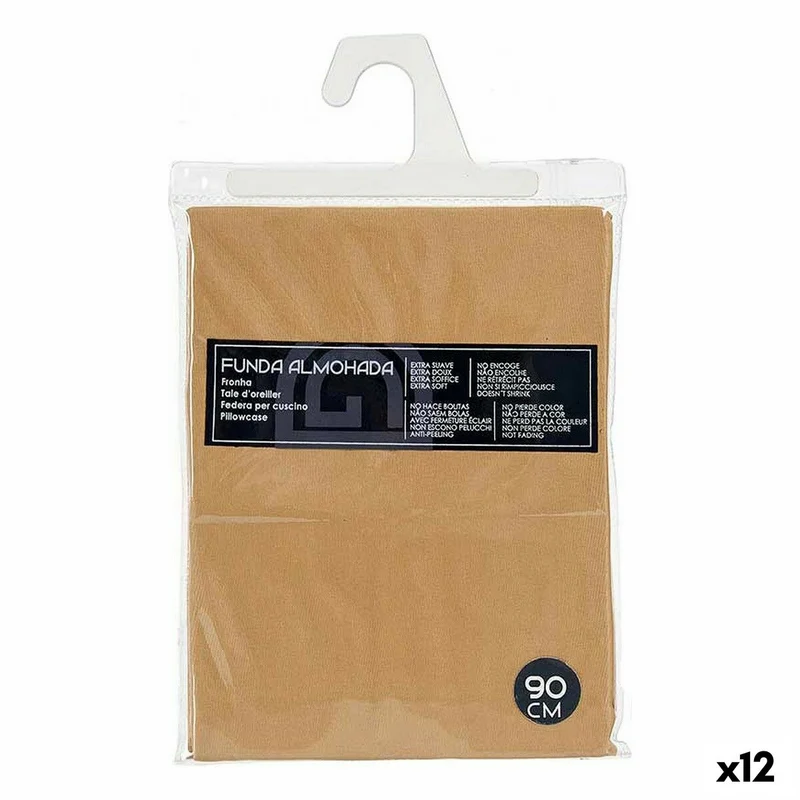Taie d'oreiller Gift Decor Beige 45 x 0,3 x 90 cm (12 Unités)