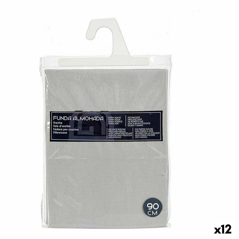 Taie d'oreiller Gift Decor Gris 45 x 0,3 x 90 cm (12 Unités)