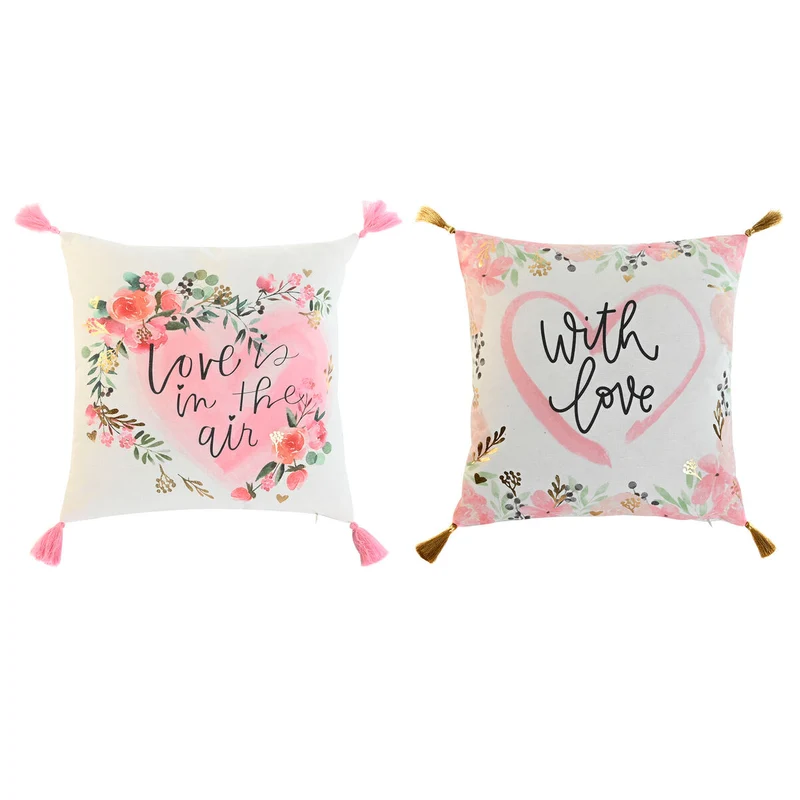 Coussin Home ESPRIT Romantique 45 x 5 x 45 cm (2 Unités)