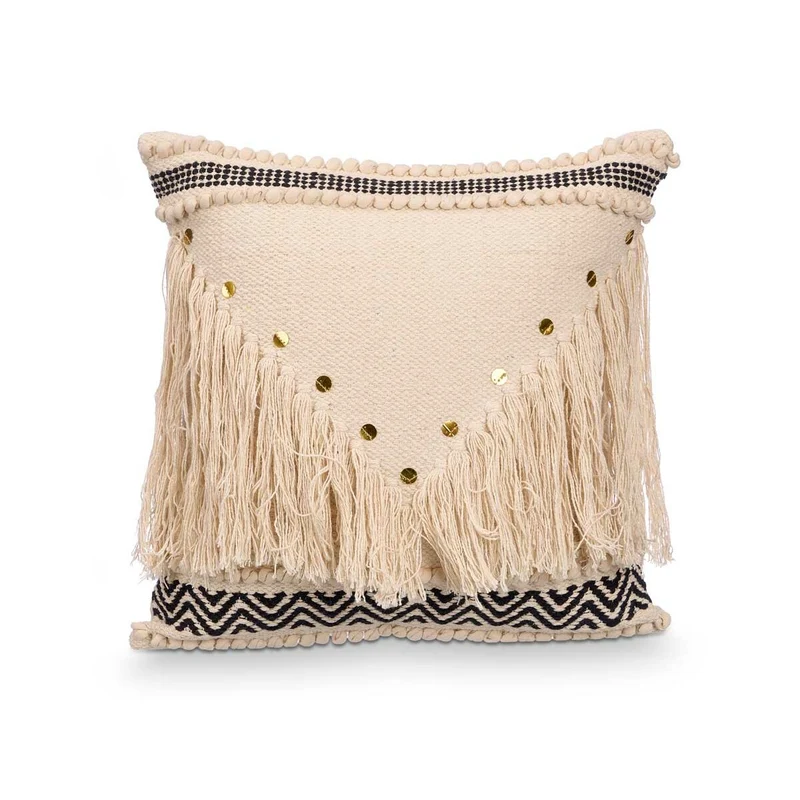 Coussin Gift Decor Noir Naturel 45 x 15 x 45 cm (6 Unités)